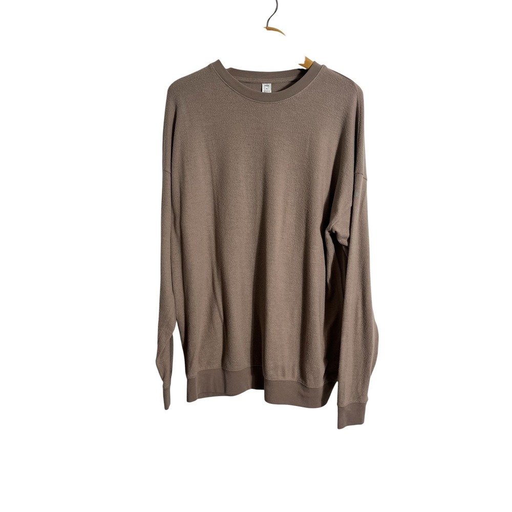 ALO Soho Pullover Gravel Heather Beige W3295R - Picture 2 of 8